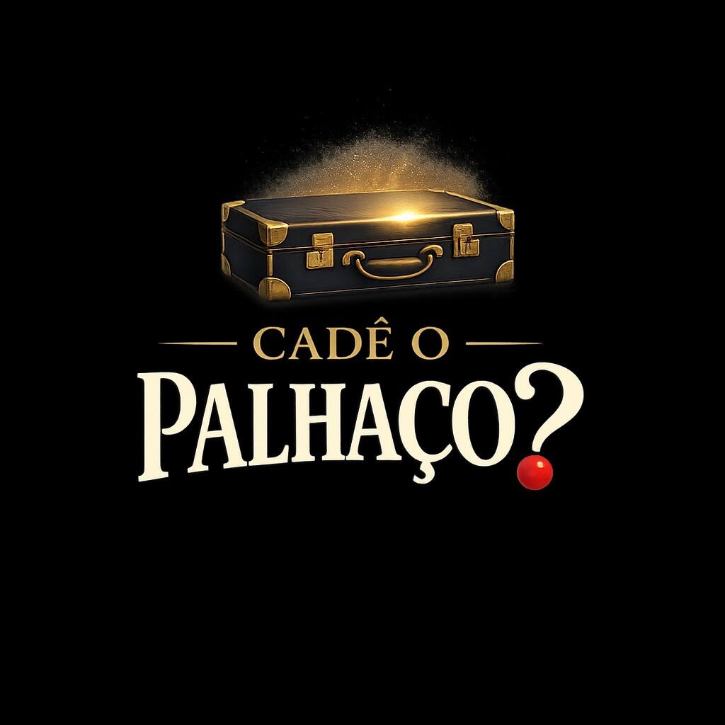 Arte do espetáculo Cadê o Palhaço?: uma maleta iluminada